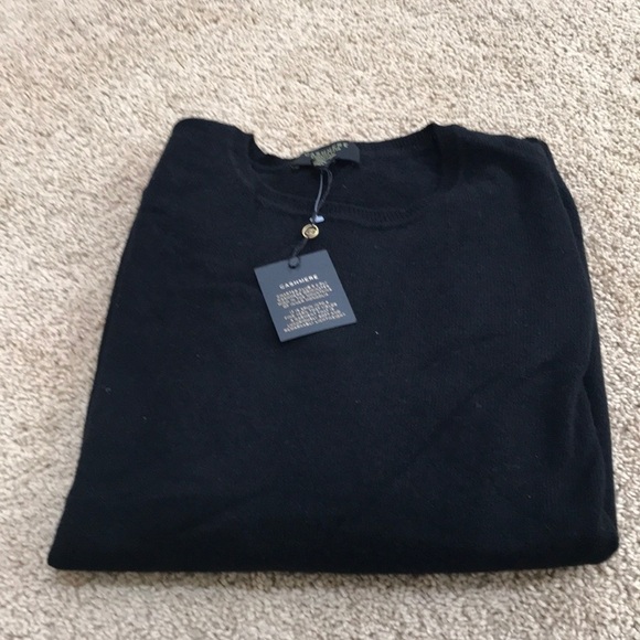 NWT! CHARTER CLUB Size XL black cashmere sweater - Picture 8 of 8